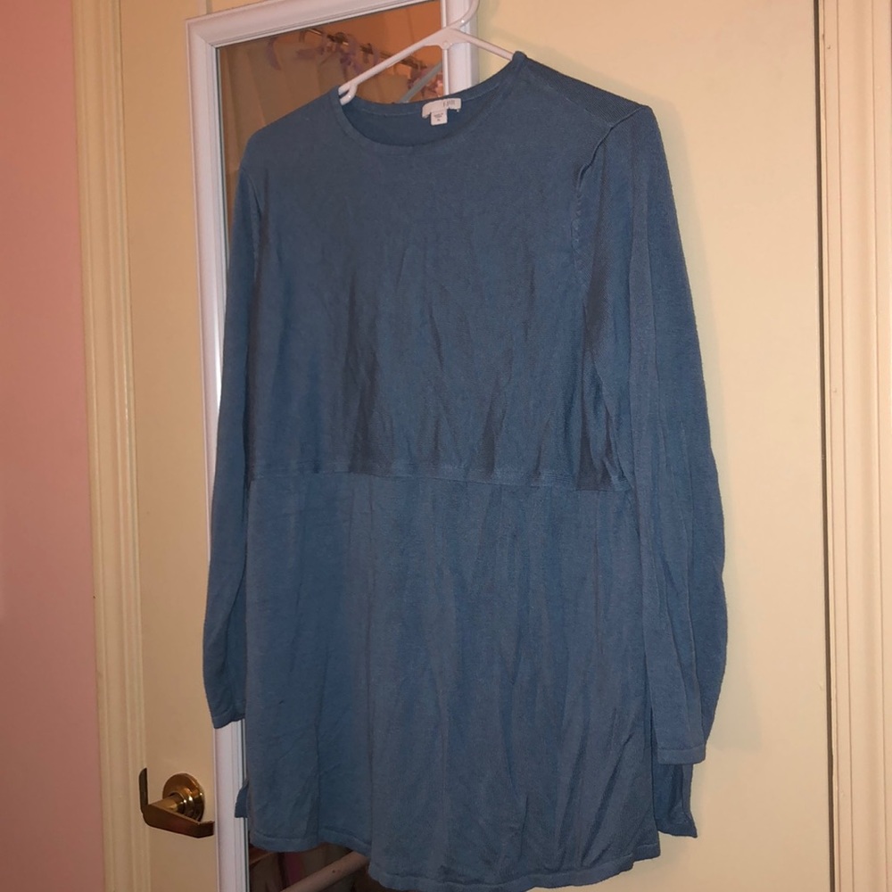 J. Jill sweater in soft blue, empire waist